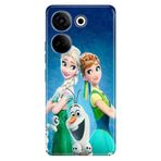 Senada Tecno Camon 20 / Camon 20 Pro 4G ile Uyumlu Kılıf Resimli Desenli Silikon ElsaAnnaOlaf