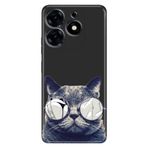 Senada Tecno Spark 20 Pro 5G İle Uyumlu Kılıf Desenli Baskılı Silikon Cix Kedi