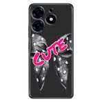 Senada Tecno Spark 20 Pro 5G İle Uyumlu Kılıf Desenli Baskılı Silikon Cute Kurdele