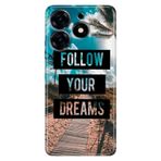 Senada Tecno Spark 20 Pro 5G İle Uyumlu Kılıf Desenli Baskılı Silikon Follow Your Dreams