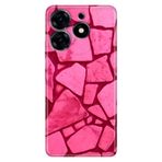 Senada Tecno Spark 20 Pro 5G İle Uyumlu Kılıf Desenli Baskılı Silikon Pembe Beton