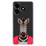 Senada Tecno Spark 20 Pro 5G İle Uyumlu Kılıf Desenli Baskılı Silikon Şirin Zebra