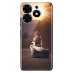 Senada Tecno Spark 20 Pro 5G İle Uyumlu Kılıf Desenli Baskılı Silikon Yalnız Çocuk