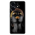Senada Tecno Spark 20 Pro 5G İle Uyumlu Kılıf Resimli Baskılı Nano Silikon Afrikalı Kız