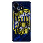 Senada Tecno Spark 20 Pro 5G İle Uyumlu Kılıf Resimli Baskılı Nano Silikon Aşkın Rengi Sarı Lacivert