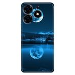 Senada Tecno Spark 20 Pro 5G İle Uyumlu Kılıf Resimli Baskılı Nano Silikon Dolunay Deniz