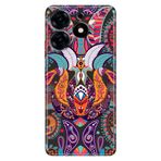Senada Tecno Spark 20 Pro 5G İle Uyumlu Kılıf Resimli Baskılı Nano Silikon Mandala Aşk