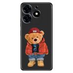 Senada Tecno Spark 20 Pro 5G İle Uyumlu Kılıf Resimli Baskılı Nano Silikon Teddybear
