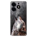 Senada Tecno Spark 20 Pro 5G İle Uyumlu Kılıf Resimli Baskılı Nano Silikon Vahşi Kurt