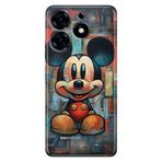 Senada Tecno Spark 20 Pro 5G ile Uyumlu Kılıf Resimli Desenli Silikon 05MickeySmile1111