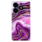 Senada Tecno Spark 20 Pro 5G ile Uyumlu Kılıf Resimli Desenli Silikon Pembe Ametist