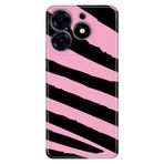 Senada Tecno Spark 20 Pro 5G ile Uyumlu Kılıf Resimli Desenli Silikon Pembe Siyah