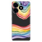 Senada Tecno Spark 20 Pro 5G ile Uyumlu Kılıf Resimli Desenli Silikon Rainbow Ametist