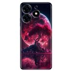 Senada Tecno Spark 20 Pro 5G ile Uyumlu Kılıf Resimli Desenli Silikon Red World