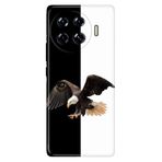 Senada Tecno Spark 20 Pro Plus 6.78İnc İle Uyumlu Kılıf Art Silikon Baskılı Tpu Siyah Beyaz Parçalı