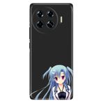 Senada Tecno Spark 20 Pro Plus 6.78İnc İle Uyumlu Kılıf Dekoratif Silikon Baskılı Kapak Mavi Anime Kız