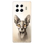 Senada Tecno Spark 20 Pro Plus 6.78İnc İle Uyumlu Kılıf Dekoratif Silikon Baskılı Kapak Sfenks Kedi