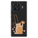 Senada Tecno Spark 20 Pro Plus+ ile Uyumlu Kılıf Tema Art Desenli Baskılı Silikon Kedili J Harfi
