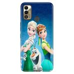 Senada Tecno Spark 7T ile Uyumlu Kılıf Resimli Desenli Silikon ElsaAnnaOlaf