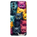 Senada Tecno Spark 8 Pro ile Uyumlu Kılıf Resimli Desenli Silikon Kedicikler