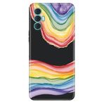 Senada Tecno Spark 8 Pro ile Uyumlu Kılıf Resimli Desenli Silikon Rainbow Ametist