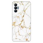 Senada Tecno Spark 8 Pro İle Uyumlu Kılıf Silikon Desenli Tam Koruma Resimli Kapak Sarı Beyaz Mermer