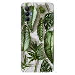 Senada Tecno Spark 8 Pro İle Uyumlu Kılıf Silikon Renkli Desenli Resimli - 4D Yeşil Yapraklar
