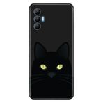 Senada Tecno Spark 8 Pro İle Uyumlu Kılıf Silikon Renkli Desenli Resimli - Kara Kedi