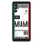 Senada Tecno Spark 8 Pro İle Uyumlu Kılıf Silikon Renkli Desenli Resimli - Miami Uçak Bileti