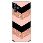 Senada Tecno Spark 8 Pro İle Uyumlu Kılıf Silikon Renkli Desenli Resimli - Simli Pullu Mermer