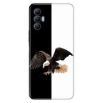 Senada Tecno Spark 8 Pro İle Uyumlu Kılıf Silikon Renkli Desenli Resimli - Siyah Beyaz Parçalı