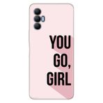 Senada Tecno Spark 8 Pro İle Uyumlu Kılıf Silikon Renkli Desenli Resimli - You Go Girl
