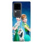 Senada Vivo V30 ile Uyumlu Kılıf Resimli Desenli Silikon Arka Kapak ElsaAnnaOlaf