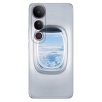 Senada Vivo V50 Lite 5G İle Uyumlu Kılıf Dekoratif Silikon Baskılı Kapak Uçak Pencere