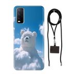Senada Vivo Y11s Y20 Y20s ile Uyumlu Kılıf Teddy Cloud Silikon İpli Boyun Askı Aparatı
