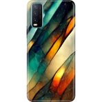Senada Vivo Y11S Y20 Y20S Kılıf Desenli Baskılı Tpu Rubber Kapak Flora Mermer - 001-Renkli