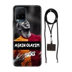 Senada Vivo Y21 - Vivo Y21s ile Uyumlu Kılıf Aşkın Olayım Silikon İpli Boyun Askı Aparatı