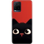 Senada Vivo Y21S Kılıf Desenli Baskılı Tpu Rubber Kapak Cat Red - 001-Renkli