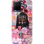 Senada Vivo Y21S Kılıf Desenli Baskılı Tpu Rubber Kapak Girl Power - 001-Renkli