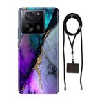 Senada Xiaomi Mi 13T Pro ile Uyumlu Kılıf Altın Tozu Desenli Silikon İpli Boyun Askı Aparatı