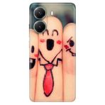 Senada Xiaomi Poco X7 Pro Telefon İle Uyumlu Kılıfı Dekoratif Silikon Baskılı Kapak Gülen Parmaklar