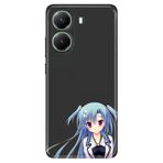 Senada Xiaomi Poco X7 Pro Telefon İle Uyumlu Kılıfı Dekoratif Silikon Baskılı Kapak Mavi Anime Kız