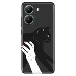 Senada Xiaomi Poco X7 Pro Telefon İle Uyumlu Kılıfı Dekoratif Silikon Baskılı Kapak Sanat Kedi