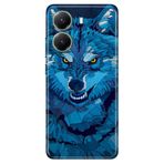 Senada Xiaomi Poco X7 Pro Telefon İle Uyumlu Kılıfı Renkli Silikon Baskılı Tpu Mavi Çizim Kurt
