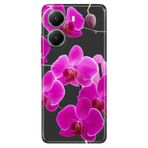 Senada Xiaomi Poco X7 Pro Telefon İle Uyumlu Kılıfı Renkli Silikon Baskılı Tpu Mor Orkide