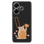 Senada Xiaomi Redmi 13 4G ile Uyumlu Kılıf HD Desenli Silikon Kedili İ Harfi