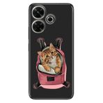 Senada Xiaomi Redmi 13 4G İle Uyumlu Kılıf Uv-Color Telefon İle Uyumlu Kılıfı Kedi Tatilde