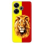 Senada Xiaomi Redmi 13 4G İle Uyumlu Kılıf Uv-Color Telefon İle Uyumlu Kılıfı Sarı Kırmızı Parçalı Aslan
