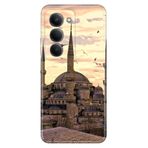 Senada Xiaomi Redmi 15 6.9" Kapak ile Uyumlu Kılıf Dekoratif Silikon Baskılı Kapak Camii