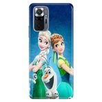 Senada Xiaomi Redmi Note 10 Pro ile Uyumlu Kılıf Resimli Desenli Silikon ElsaAnnaOlaf